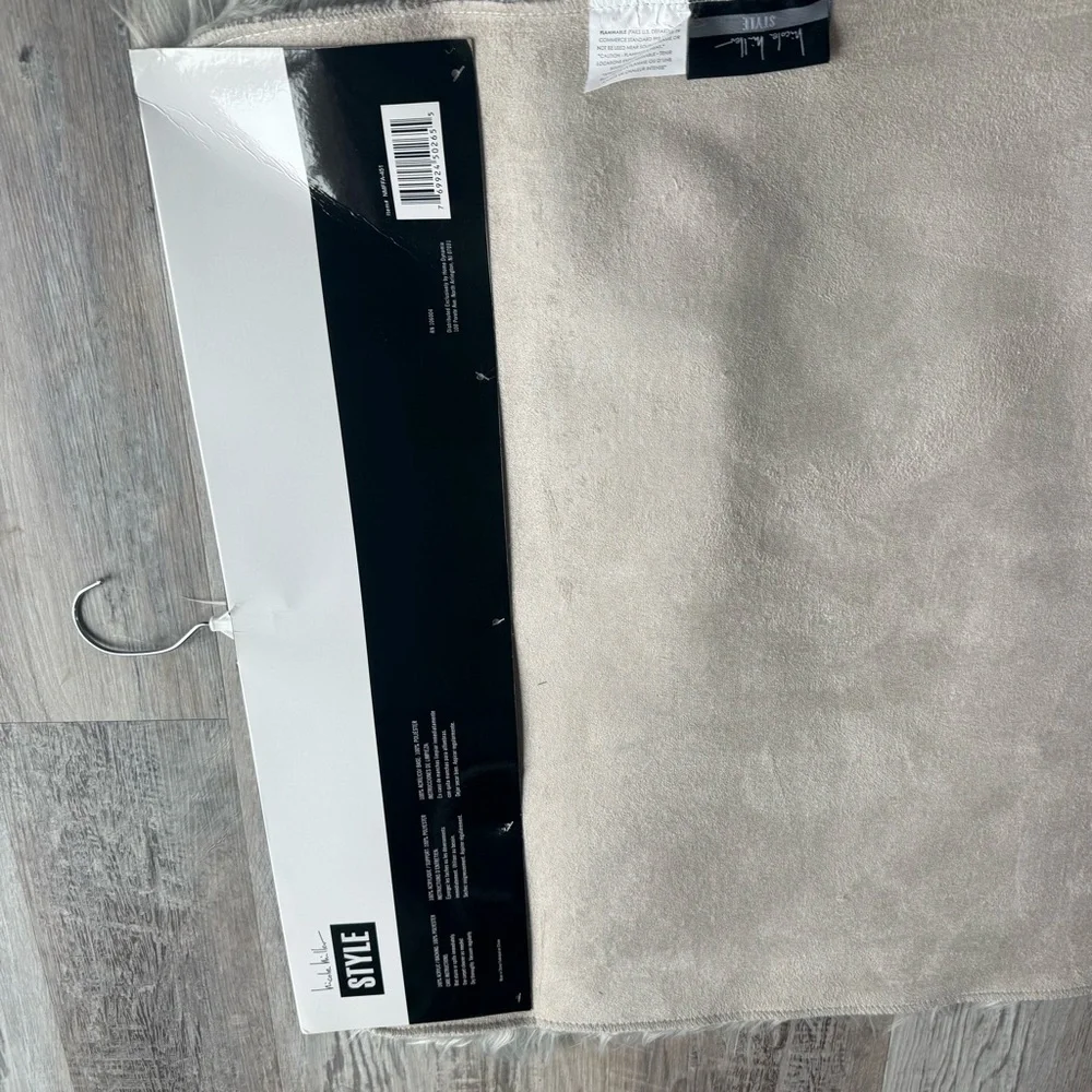 Nicole Miller Gray Faux Fur Decorative Accent Rug Set Of Two